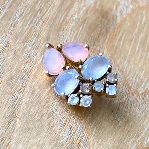 Leah Alexandra chalcedony and moonstone earrings